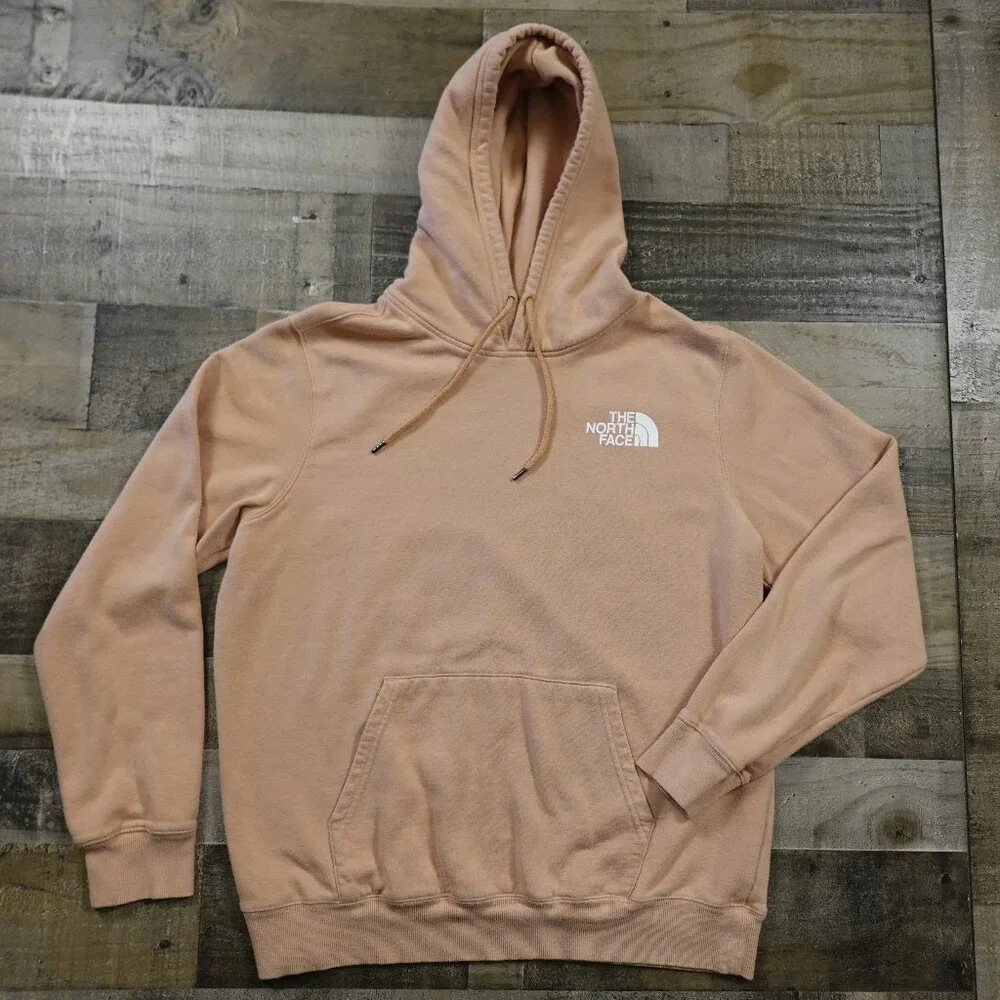The North Face Logo Hoodie Men’s‎ Large Dusty Rose Fleece Pullover